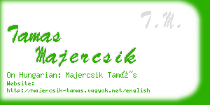 tamas majercsik business card
